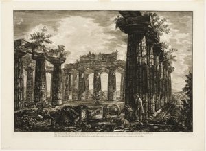Vue intérieure du soi-disant Collège des Anfictions, de Différentes vues de Paestum