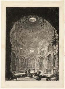Vue intérieure du soi-disant Tempio della Tosse, de Vues de Rome