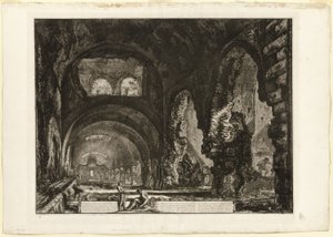 Vue intérieure de la villa de Mécène, des Vues de Rome