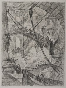 Invenzioni Capric di Carceri; Hind 7, premier état de trois, vers 1749 - Giovanni Battista Piranesi