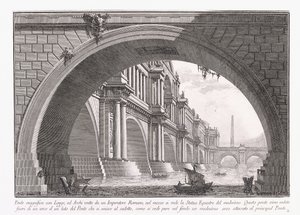 Magnifique pont avec loggia - Giovanni Battista Piranesi