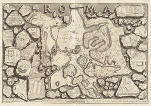 Pianta de Roma disegnata colla situazione di tutti i monumenti antichi
