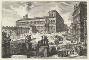 Piazza del Quirinale à Rome (Veduta della Piazza di Monte Cavallo) - Giovanni Battista Piranesi