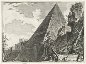 Pyramide de Cestius à Rome (Vues de Rome) - Giovanni Battista Piranesi