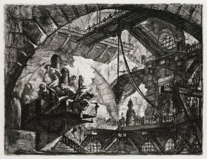 Prisonniers sur une plateforme en saillie - Giovanni Battista Piranesi