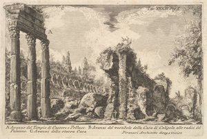 Vestiges du temple de Castor et Pollux, 18ème siècle