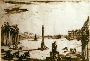 Place Saint-Pierre, Rome - Giovanni Battista Piranesi