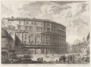 Teatro di Marcello. Questo fu fabricato da Augusto, e dedicato a Marcello suo Nipote, de Vedute di Roma - Giovanni Battista Piranesi