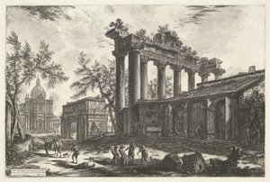 Temple de Saturne à Rome (Vedute di Roma disegnate ed incise da Giambattista Piranesi architetto Veneziano)