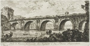 Le pont de Rimini construit par les empereurs Auguste et Tibère, planche 16 de Quelques vues d