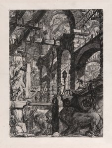 Les Bas-reliefs du Lion, planche 5 de Carceri d - Giovanni Battista Piranesi