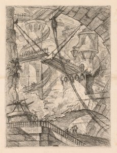 Les prisons: Un immense intérieur avec un pont-levis - Giovanni Battista Piranesi