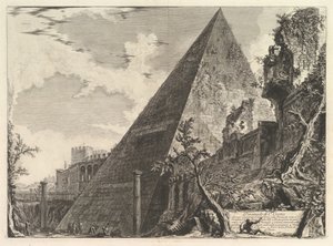 La Pyramide de Caius Cestius, de Vedute di Roma - Giovanni Battista Piranesi