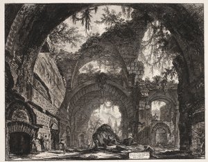 Thermes dans la Villa Adriana à Tivoli