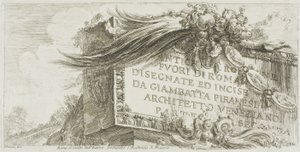 Page de titre : Antiquités romaines hors de Rome dessinées et gravées par Giambat