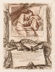 Page de titre de Raccolta di alcuni disegni del Barberi da Cento Ietto il Gerucino