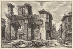 Veduta degli avanzi del Foro di Nerva (Vue des vestiges du Forum de Nerva), de Vedute di Roma (Vues de Rome)