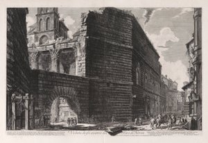 Vue des vestiges du Forum de Nerva, de Vedute di Roma