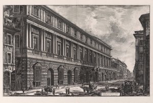 Veduta del Palazzo Stopani. Architettura di Rafaele - Giovanni Battista Piranesi