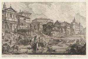 Vue du port de Ripetta, de Vedute di Roma