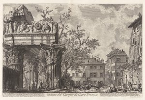 Vue du temple de Jupiter Tonans, de Vedute di Roma - Giovanni Battista Piranesi