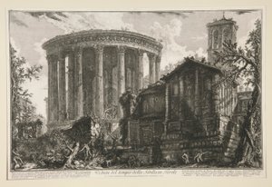 Vue du temple de la Sibylle à Tivoli, des Vues de Rome - Giovanni Battista Piranesi