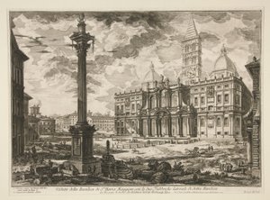 Vue de la Basilique de Sta. Maria Maggiore avec ses deux ailes latérales, des Vedute di Roma - Giovanni Battista Piranesi