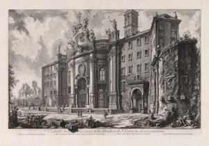 Veduta della Facciata della Basilica di S. Croce in Gerusalemme, de Vedute di Roma - Giovanni Battista Piranesi
