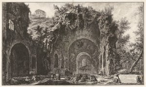 Veduta della fonte e delle Spelonche d