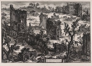 Vue des Thermes de Titus, des Vues de Rome - Giovanni Battista Piranesi