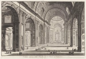 Veduta interna della Basilica di S. Pietro in Vaticano - Giovanni Battista Piranesi