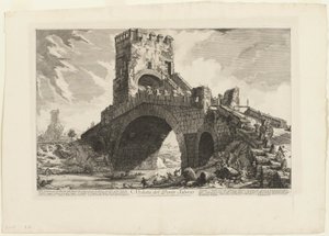 Vue du Ponte Salario, de Vues de Rome - Giovanni Battista Piranesi
