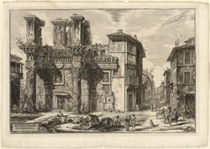 Vue des vestiges du Forum de Nerva, de Vues de Rome - Giovanni Battista Piranesi