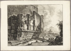 Vue des restes du tombeau des Plautii sur la Via Tiburtina, près du Ponte Lugano, à deux miles de Tivoli, des Vues de Rome - Giovanni Battista Piranesi