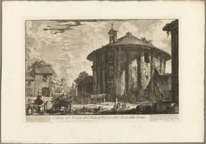 Vue du Temple de Cybèle sur la Piazza de la Bocca della Verità, de Vues de Rome - Giovanni Battista Piranesi