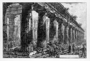 Vue des temples de Paestum - Giovanni Battista Piranesi