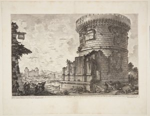 Vue du tombeau des Plautii sur la route de Rome à Tivoli près du Ponte Lugano - Giovanni Battista Piranesi