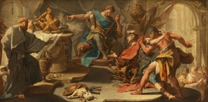 Saint Eustache refuse le culte des idoles - Giovanni Battista Pittoni