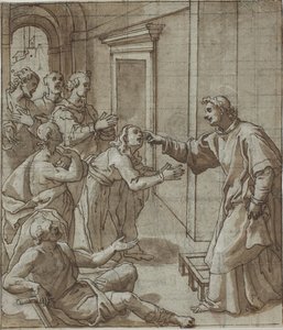 Saint Laurent guérissant les aveugles