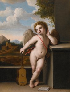 Giovanni Battista Salvi Un ange tenant une guitare