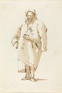 Un Oriental Debout Portant un Manteau - Giovanni Battista Tiepolo