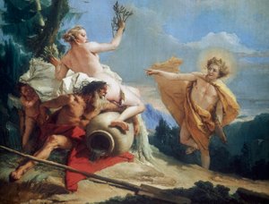 Apollon poursuivant Daphné, vers 1755-1760