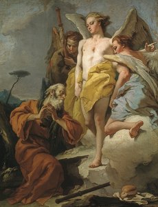 Visite des trois anges à Abraham. Vers 1770