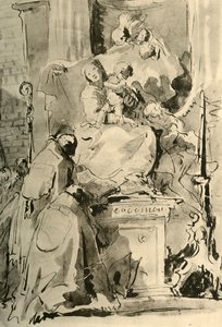 Madone en trône et deux évêques, milieu du 18e siècle, 1928