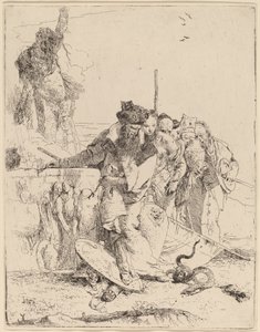 Magicien et autres regardant un serpent - Giovanni Battista Tiepolo