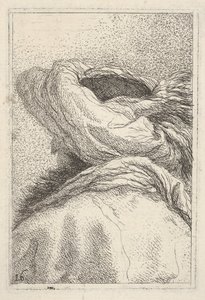 Homme en turban, représenté en buste de dos en vue de trois quarts, vers 1770