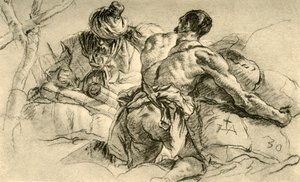 Marchands orientaux avec des balles de marchandises, 1753, 1928