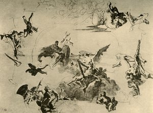 Esquisse pour une peinture de plafond, milieu du 18ème siècle, 1928