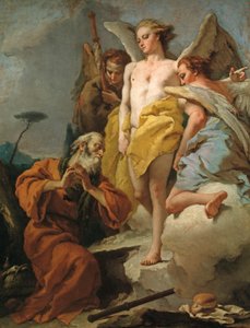 Espagnol :  Abraham y los tres ángeles Abraham et les trois anges - Giovanni-Battista Tiepolo
