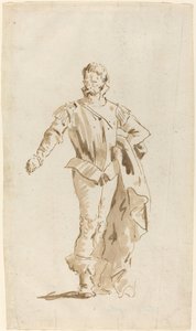 Homme debout en costume du XVIe siècle